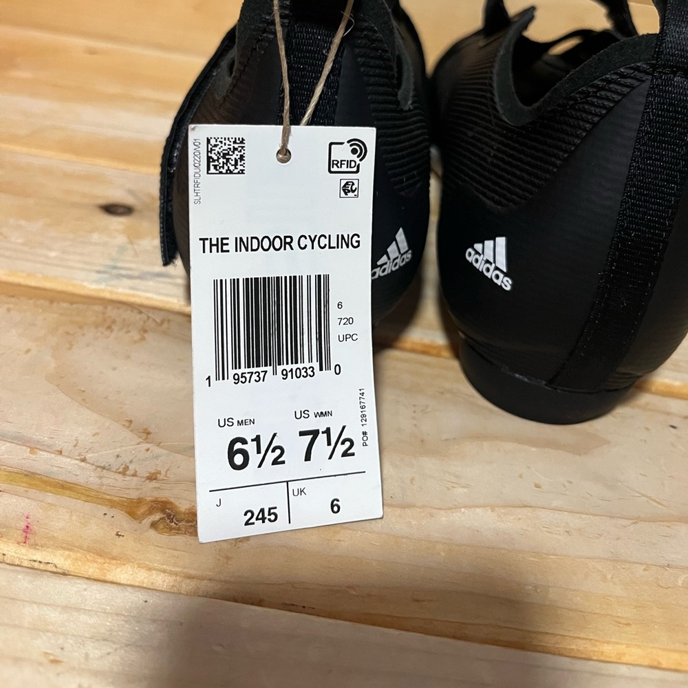 New Adidas The Indoor Cycling Bike Shoes 3-Bolt Black GX6544 - Picture 8 of 9